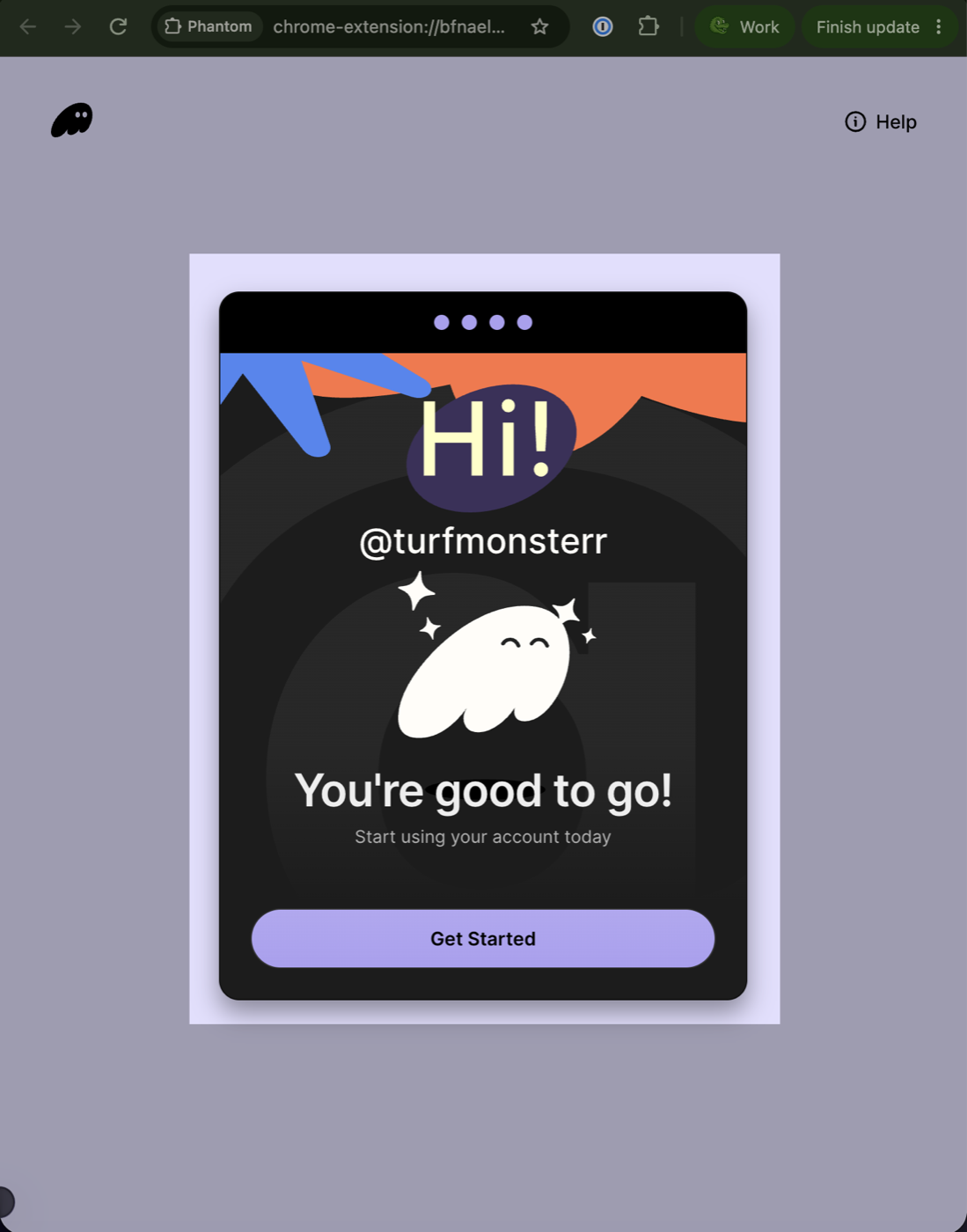 Phantom confirmation screen reading You're good to go